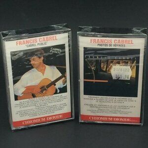 2 Francis Cabrel SEALED Cassette Tapes Albums Photos de Voyages Cabrel Public